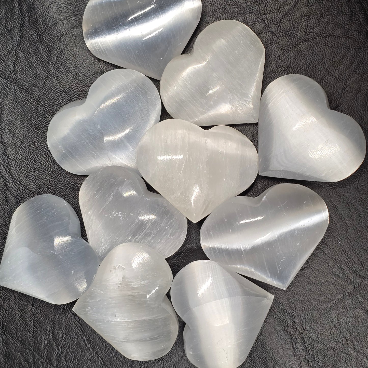 Selenite Crystal Hearts