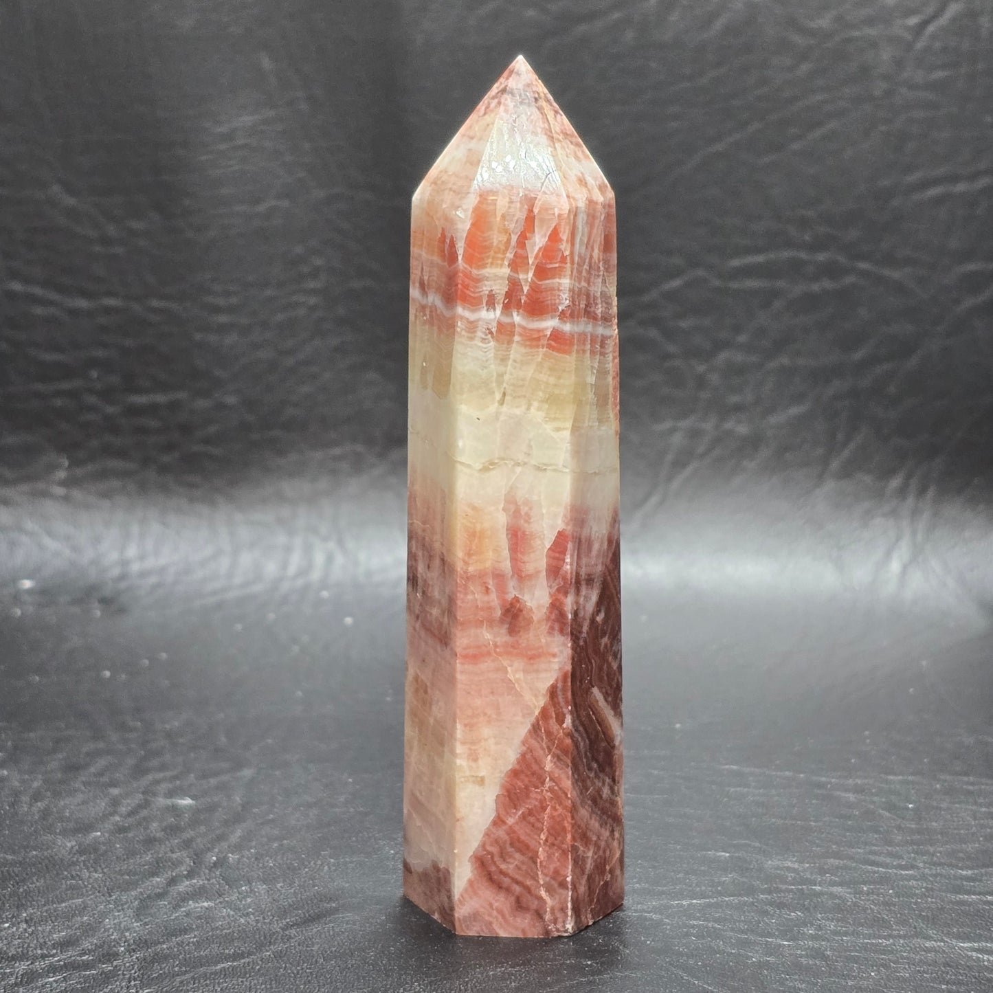Red Calcite Tower -darker reds