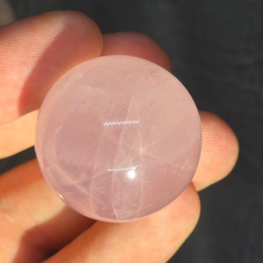 Rose Quartz Spheres Six Line Star